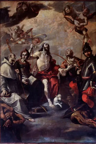 St John the baptist, St George, St Lucy, St Catherine, St Bernard (Painting
