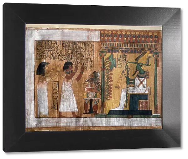 Architect Kha and his wife Merit worshiping Osiris. 1540-1295 BC (papyrus)