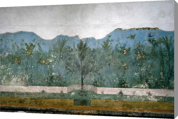 Trompe l oeil garden from the Villa of Livia, 40-20 BC (fresco)