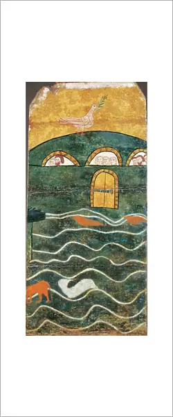 Arche de Noe - Noahs Ark, Anonymous. Tempera on panel, size : 108x52