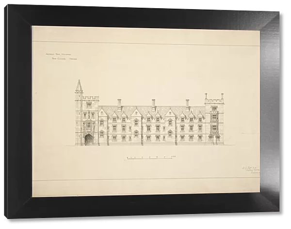 New College Oxford: Proposed New Buildings, 1870-79 (ink on paper)
