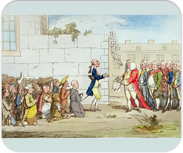 Irish Gratitude, published by Hannah Humphrey in 1782 (hand-coloured etching)