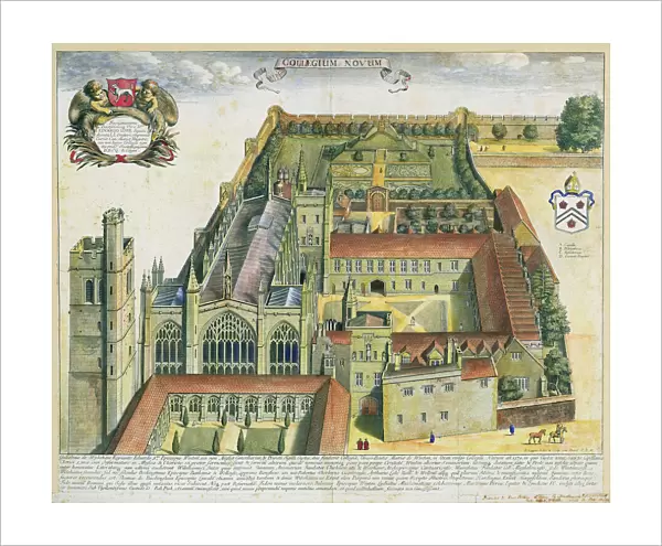 New College, Oxford, from Oxonia Illustrata, published 1675 (engraving)