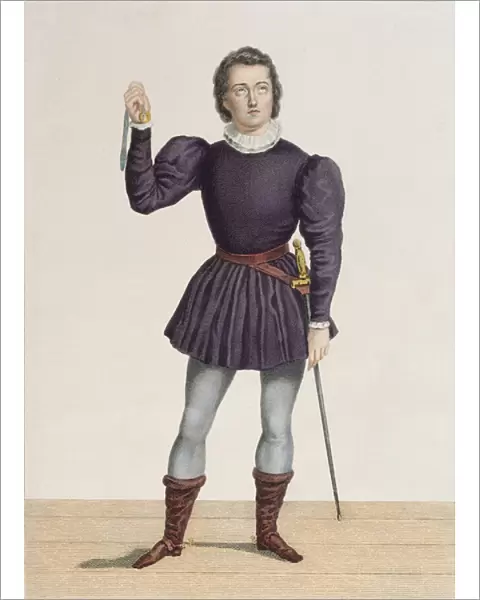 Frederick Lemaitre (1800-76) as Edgard in La Fiancee de Lammermoor