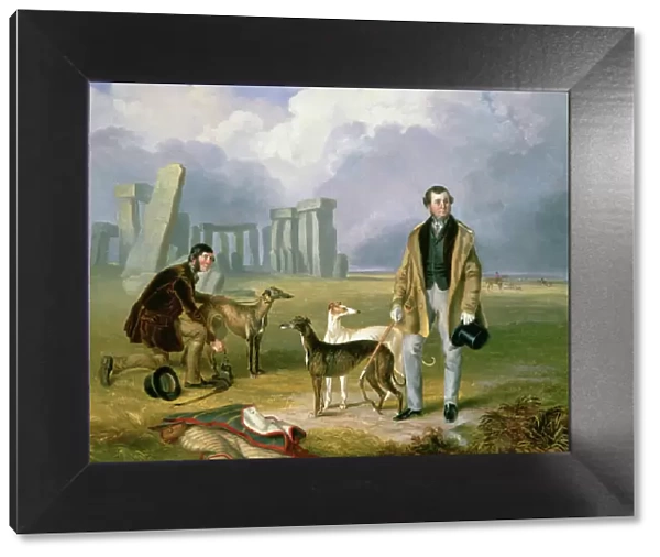 Charles Randell with Greyhounds, 1849 (oil on canvas)