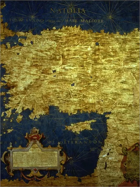 Map of Sixteenth Century Turkey, from the Sala delle Carte Geografiche