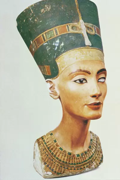 Bust of Queen Nefertiti, from the studio of the sculptor Thutmose at Tell el-Amarna