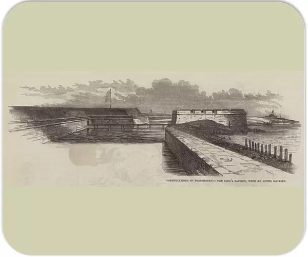 Fortifications of Portsmouth, the Kings Bastion, with an Outer Ravelin (engraving)