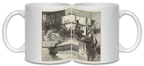 The Fish Supply, Sketches of a Fish-Market (engraving)