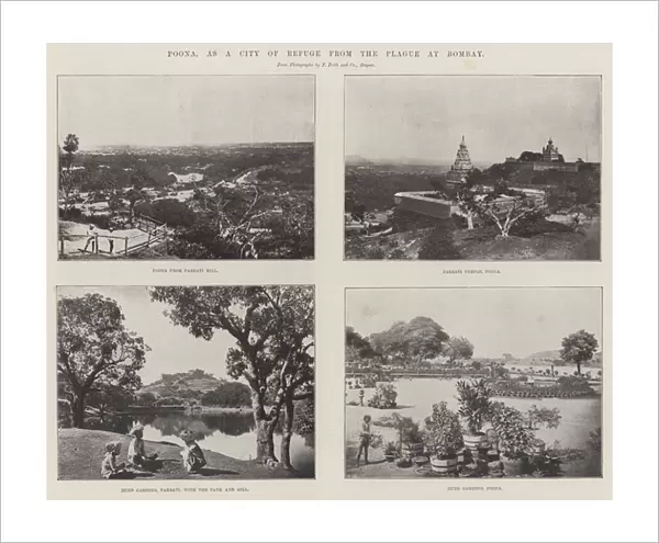 Poona, as a City of Refuge from the Plague at Bombay (b  /  w photo)