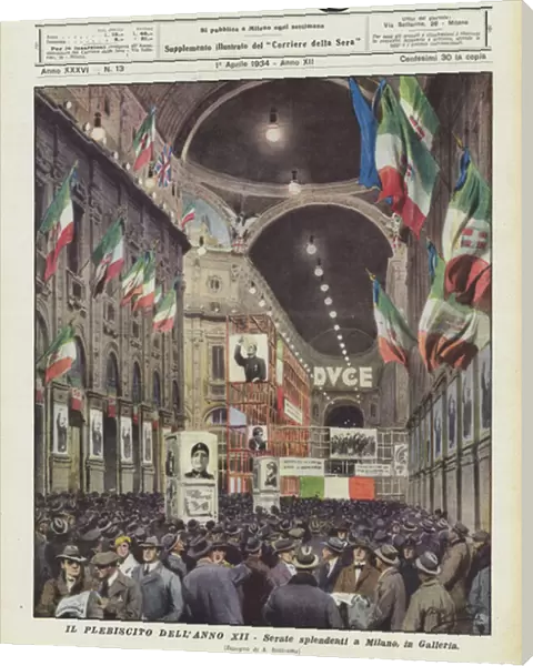 The Plebiscite Of The Year XII - Shining Evenings in Milan, in the Gallery (Colour Litho)