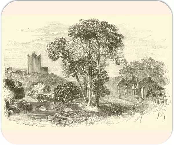 Conisborough (or Conisbourgh) Castle (engraving)