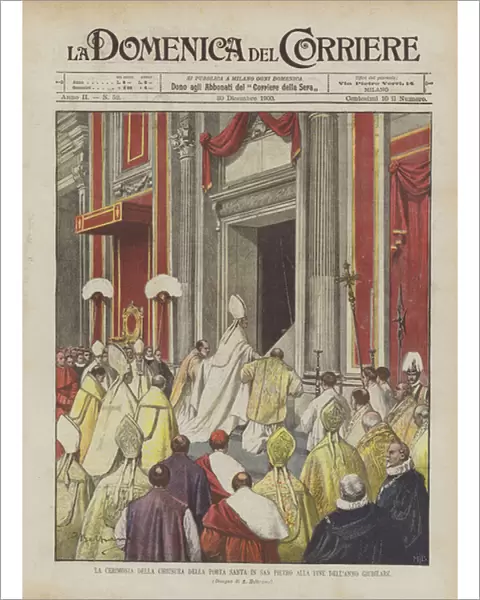 The Ceremony Of The Closing Of The Holy Door In St Peters At The End Of The Jubilee Year (colour litho)