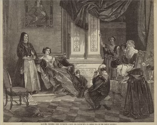 Sancho before the Duchess (engraving)