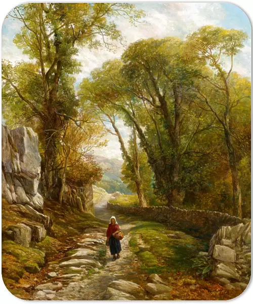 A Woodland Walk, 1872 (oil on canvas)