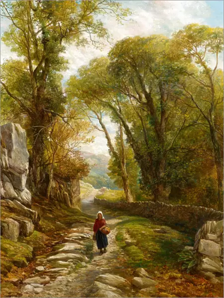 A Woodland Walk, 1872 (oil on canvas)