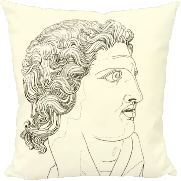 Head, displaying manly vigour and heroic resolution (engraving)