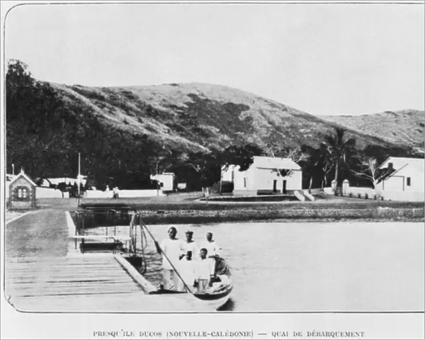 New Caledonia, Ducos Peninsula, the landing stage, from La Depeche Coloniale