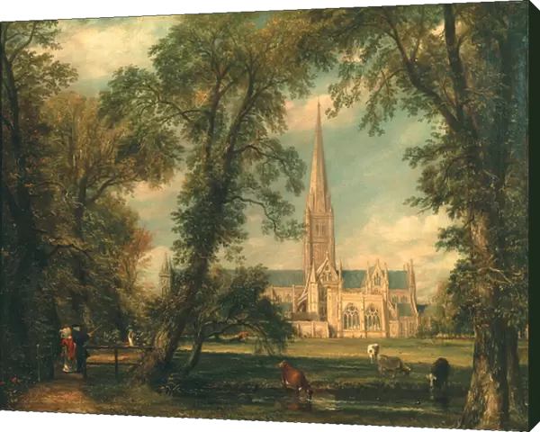 Salisbury Cathedral from the Bishops Grounds, 1823-26 (oil on canvas)