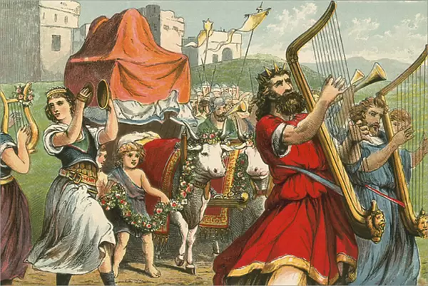 King David fetching the ark of the covenant