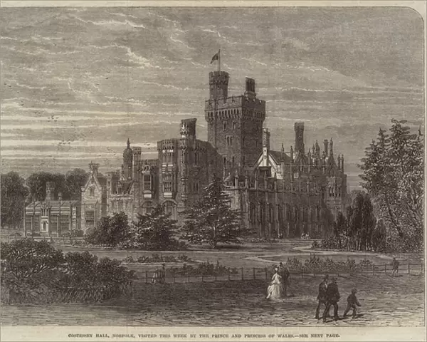 Costessey Hall, Norfolk, visited this Week by the Prince and Princess of Wales (engraving)