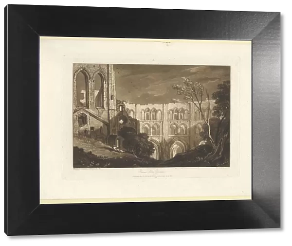 Rivaux Abbey, 1812 (etching)
