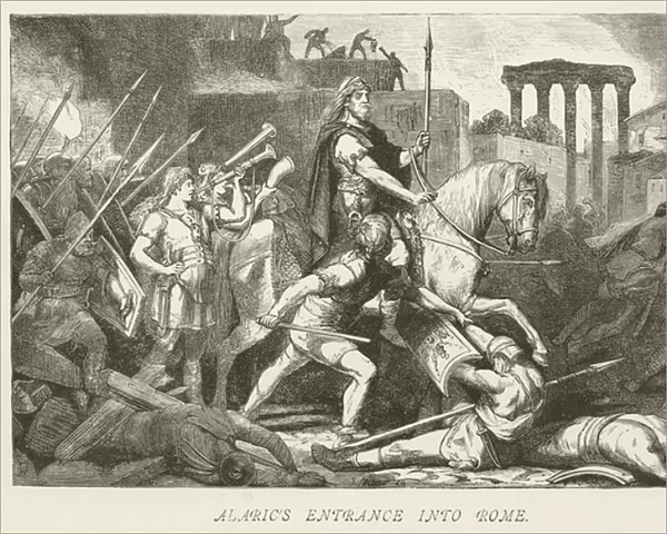 Alarics entrance into Rome (engraving)