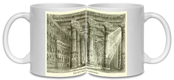 Hypostylic Hall in a great temple (engraving)
