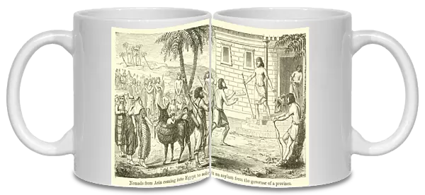 Nomads from Asia coming into Egypt to solicit an asylum from the governor of a province (engraving)
