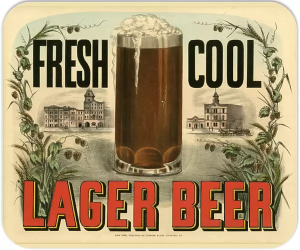 Fresh Cool Lager Beer (colour litho)