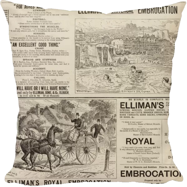 Advertisement, Ellimans Embrocation (engraving)