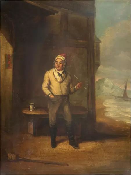 Enjoying a Pipe, c. 1820-32 (oil on canvas)