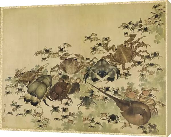 Crustaceans, Edo Period c. 1825 (ink & colour on silk)