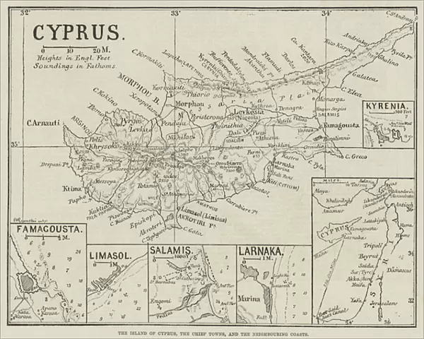 The Island of Cyprus, the Chief Towns, and the Neighbouring Coasts (engraving)