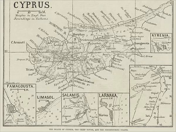 The Island of Cyprus, the Chief Towns, and the Neighbouring Coasts (engraving)