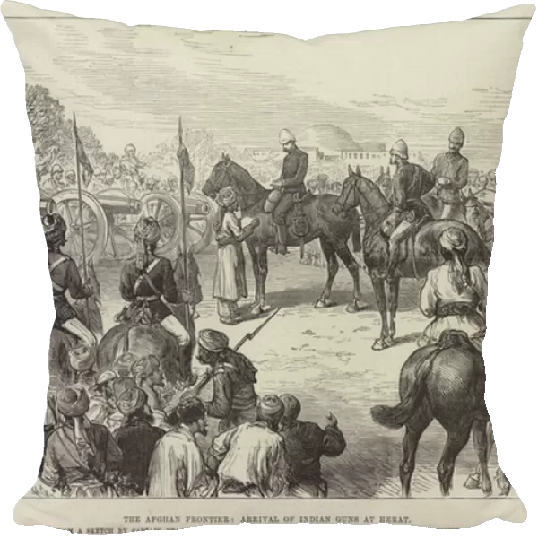 The Afghan Frontier, Arrival of Indian Guns at Herat (engraving)