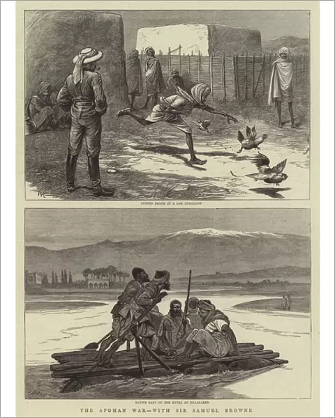 The Afghan War, with Sir Samuel Browne (engraving)