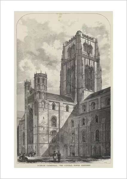 Durham Cathedral, the Central Tower Restored (engraving)