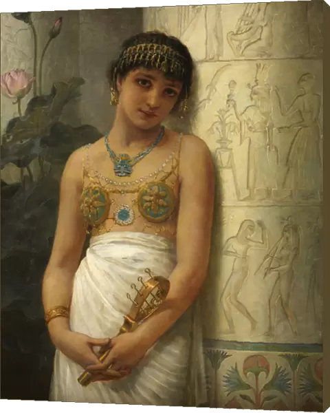 An Egyptian Girl with a Sistrum, 1886 (oil on panel)