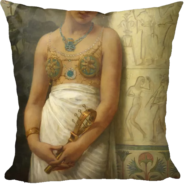 An Egyptian Girl with a Sistrum, 1886 (oil on panel)