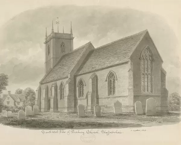 Norbury Church: sepia wash drawing, 1843 (drawing)