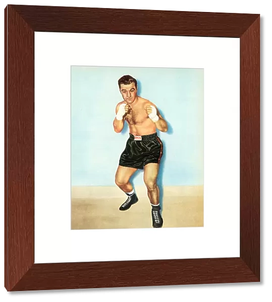 Rocky Marciano, heavyweight boxing champion of the world, unbeaten in forty-eight professional fights (photo)