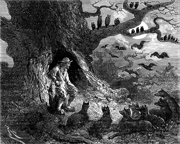 Illustration for Alexandre Dumass novel 'Le leader de loups'