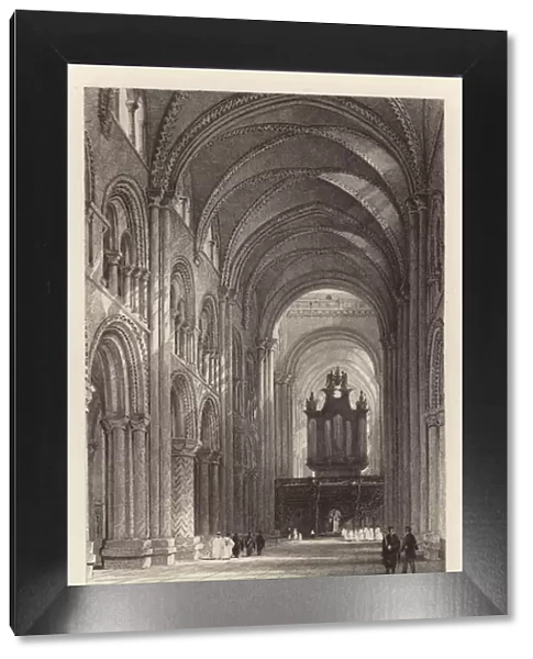 Durham Cathedral, from the Nave (engraving)