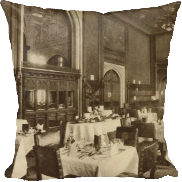 The dining room of the House of Commons, Palace of Westminster (b  /  w photo)