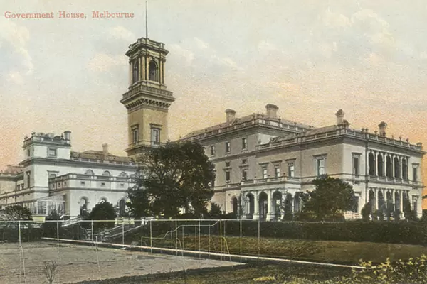 Government House, Melbourne (coloured photo)
