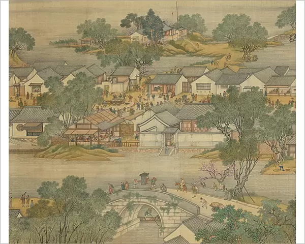 Along the River During the Qingming Festival, Qing Court Version, hand scroll
