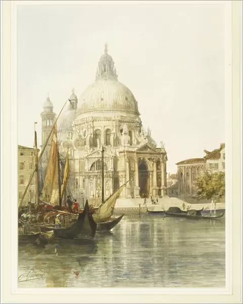 Santa Maria della Salute, Venice (w  /  c on paper)