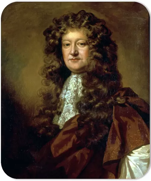 Portrait of a gentleman in brown cloak and white jabot (oil on canvas)