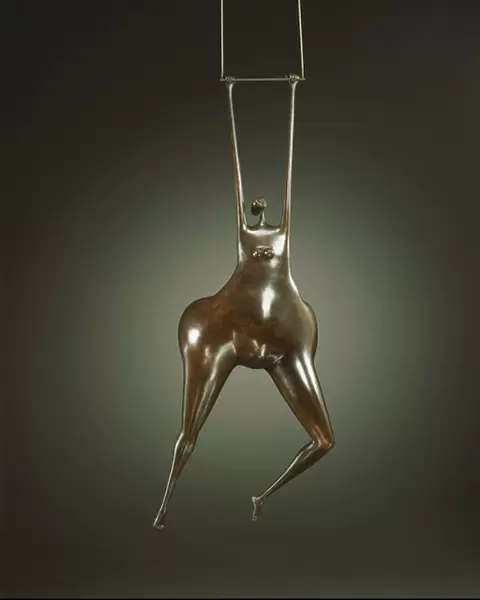 We are All Hanging On III, (bronze with brown patina)